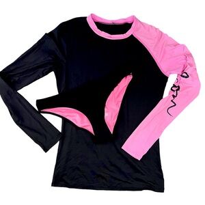 Set: Volcom Surf Shirt & PINK bikini bottoms